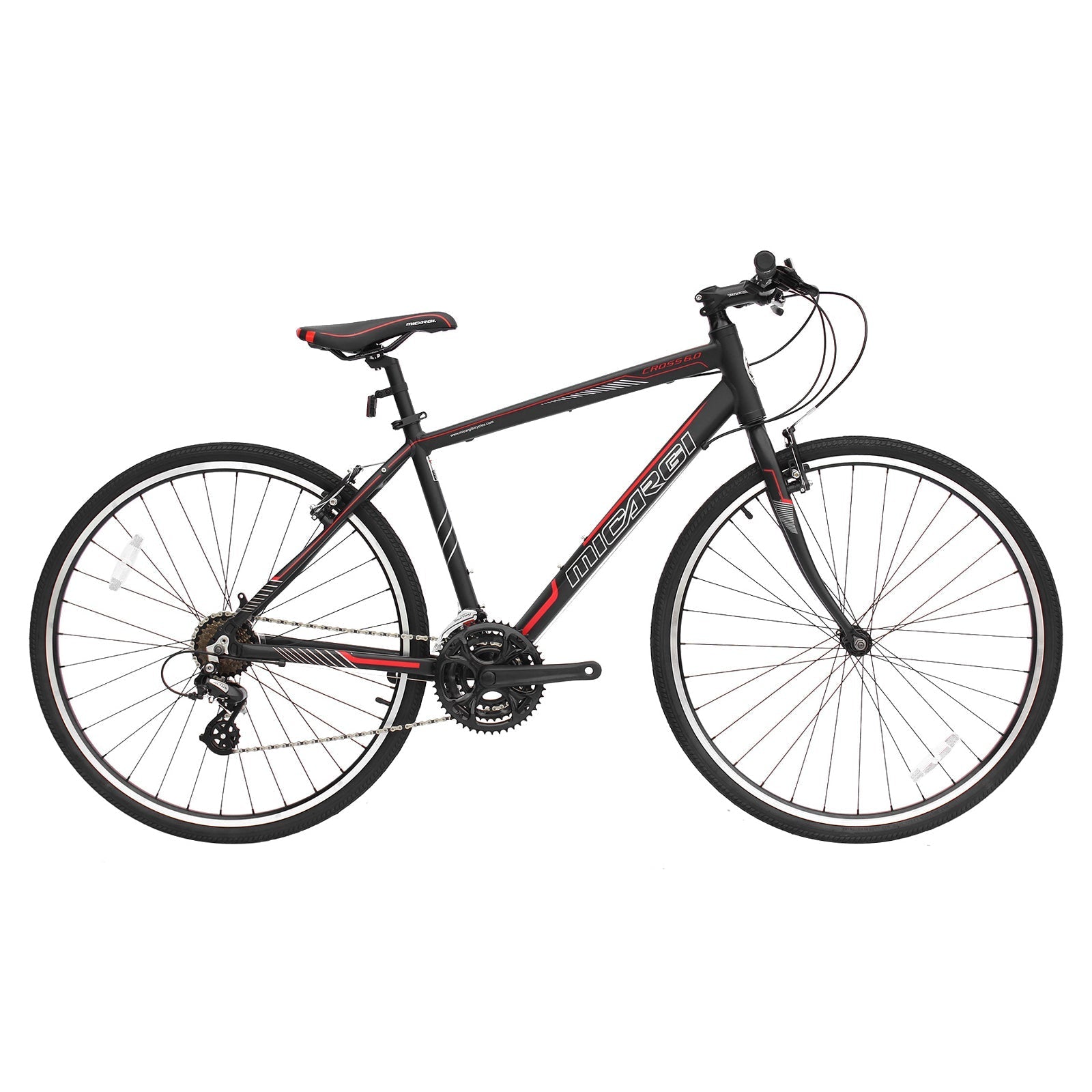 Tracer Bikes | Micargi Cross 5.0 700c Hybrid Road Bike, 24-Speed, Aluminum Frame |  Chico USA, Inc.
