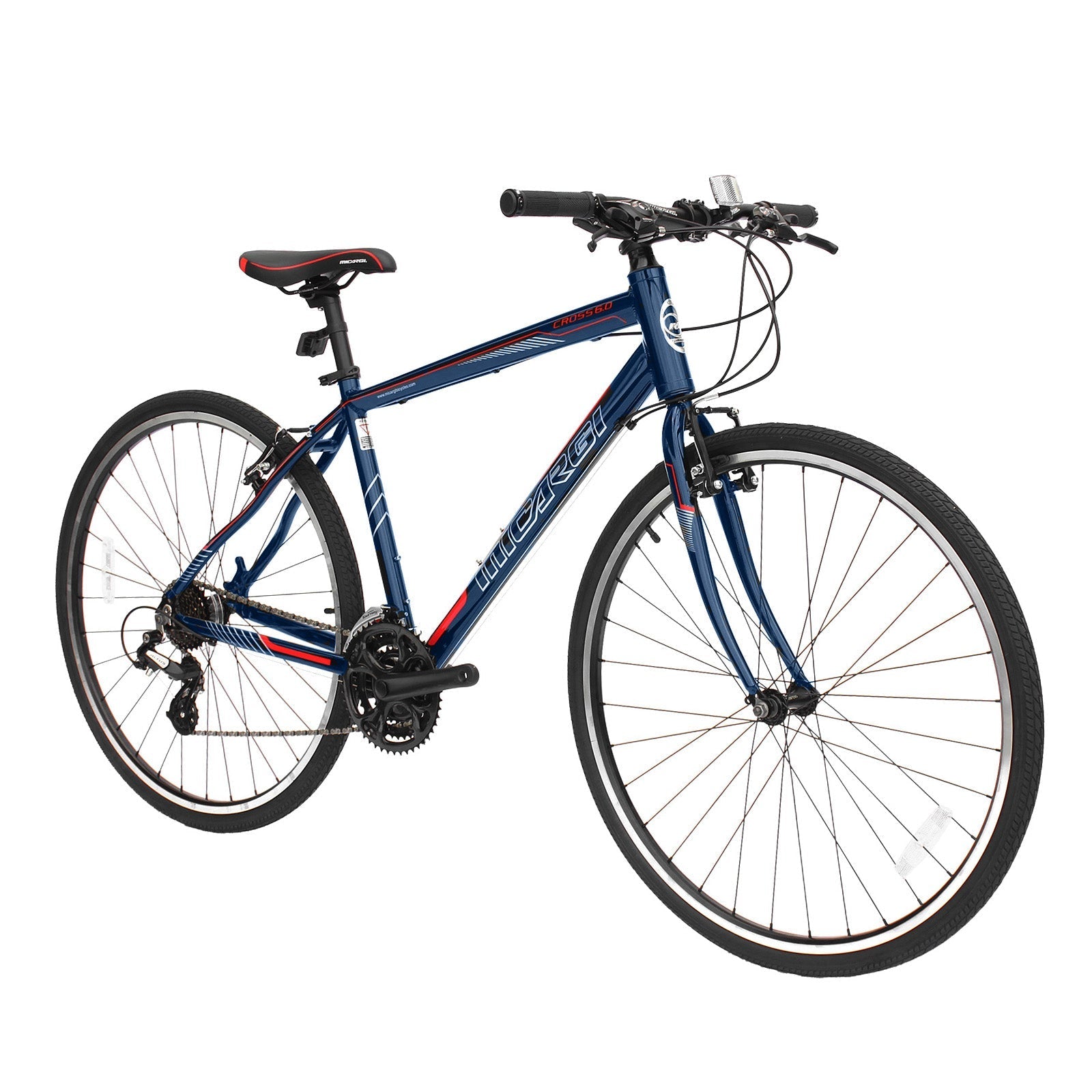 Tracer Bikes | Micargi Cross 5.0 700c Hybrid Road Bike, 24-Speed, Aluminum Frame |  Chico USA, Inc.