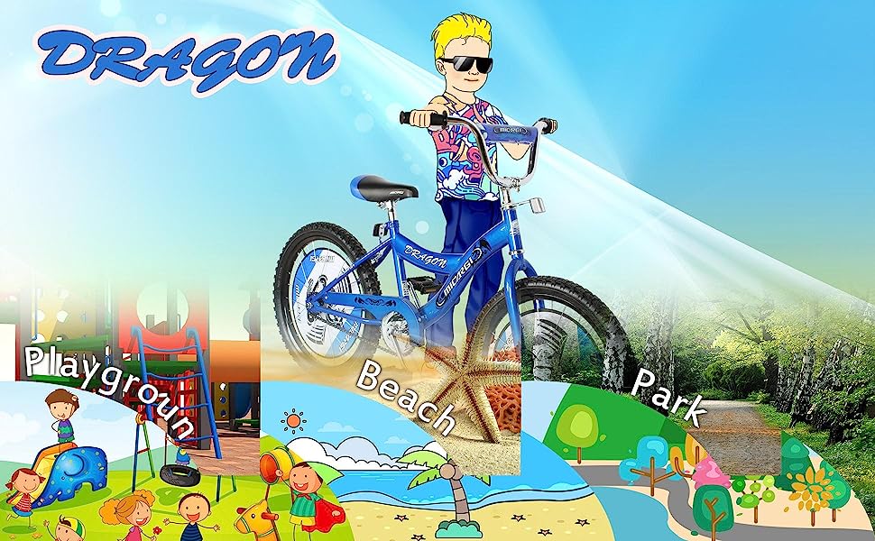 Tracer Bikes | Micargi Dragon 20" Kids Bike, Single Speed, BMX Style, Hi-Ten Steel Frame |  Chico USA, Inc.