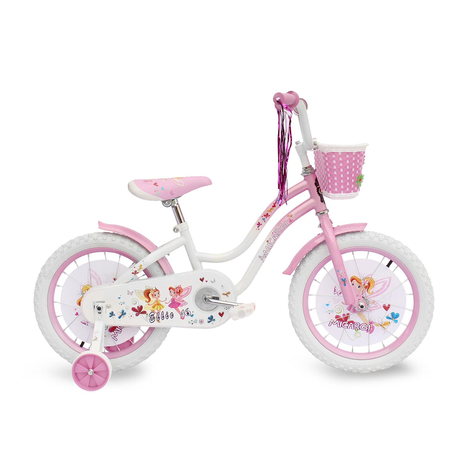 Tracer Bikes | Micargi Ellie Kids Bike, Boys and Girls Freestyle Bicycle, 16" with Training Wheels, 20" with Kickstand |  Chico USA, Inc.