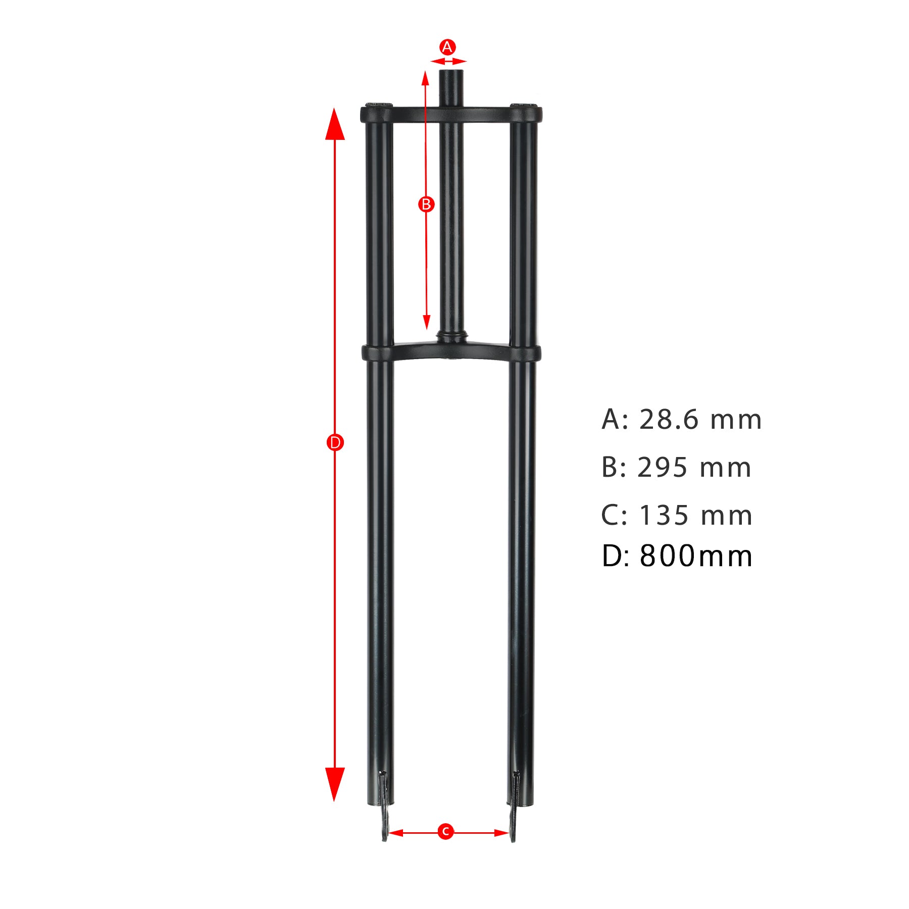 Tracer Bikes | Micargi FK-TP80305135D8 Triple Tree Fork for 4.0 Tire with Disc Brake Compatibility |  Chico USA, Inc.