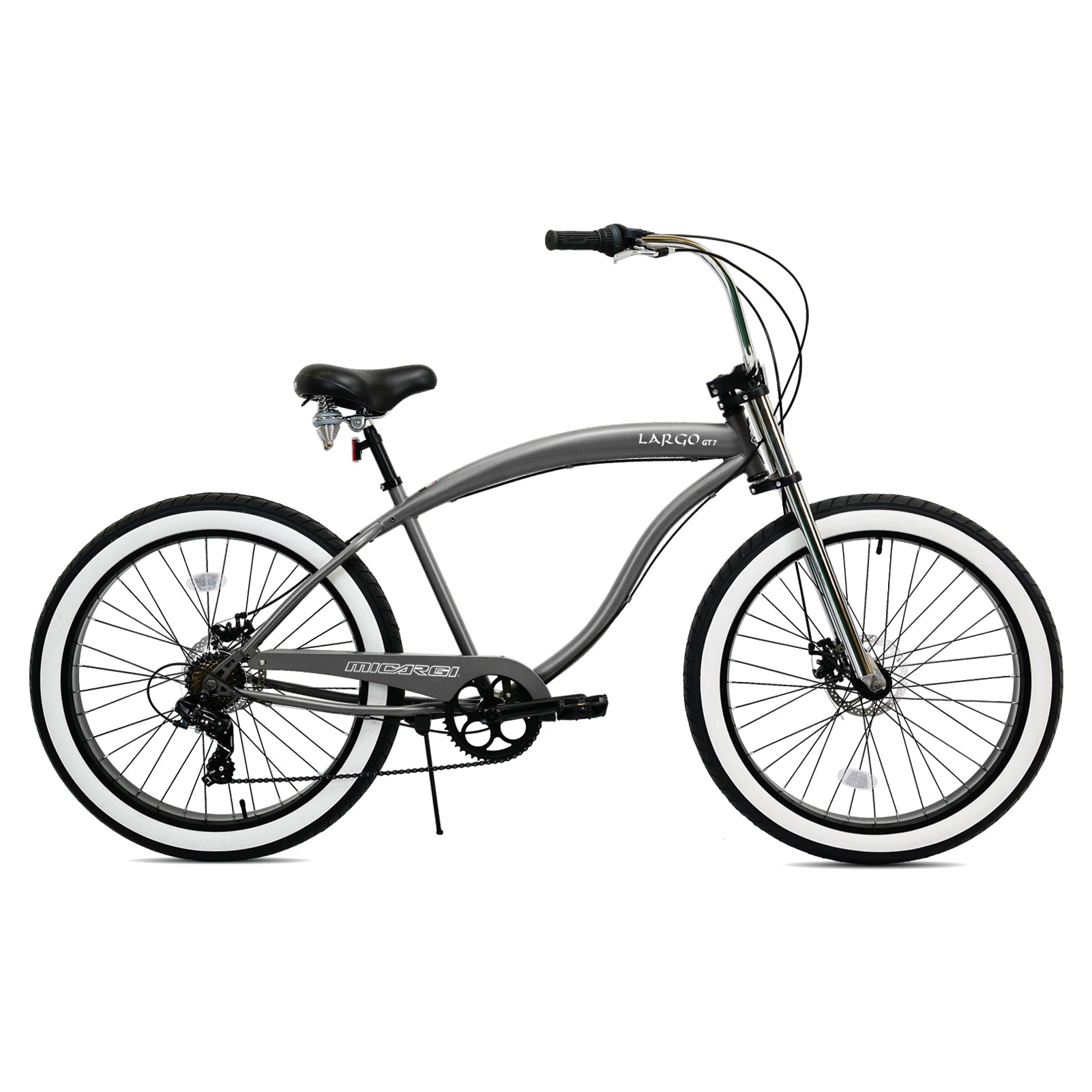 Tracer Bikes | Micargi Largo GT7 26" Beach Cruiser Bike, 7-Speed |  Chico USA, Inc.
