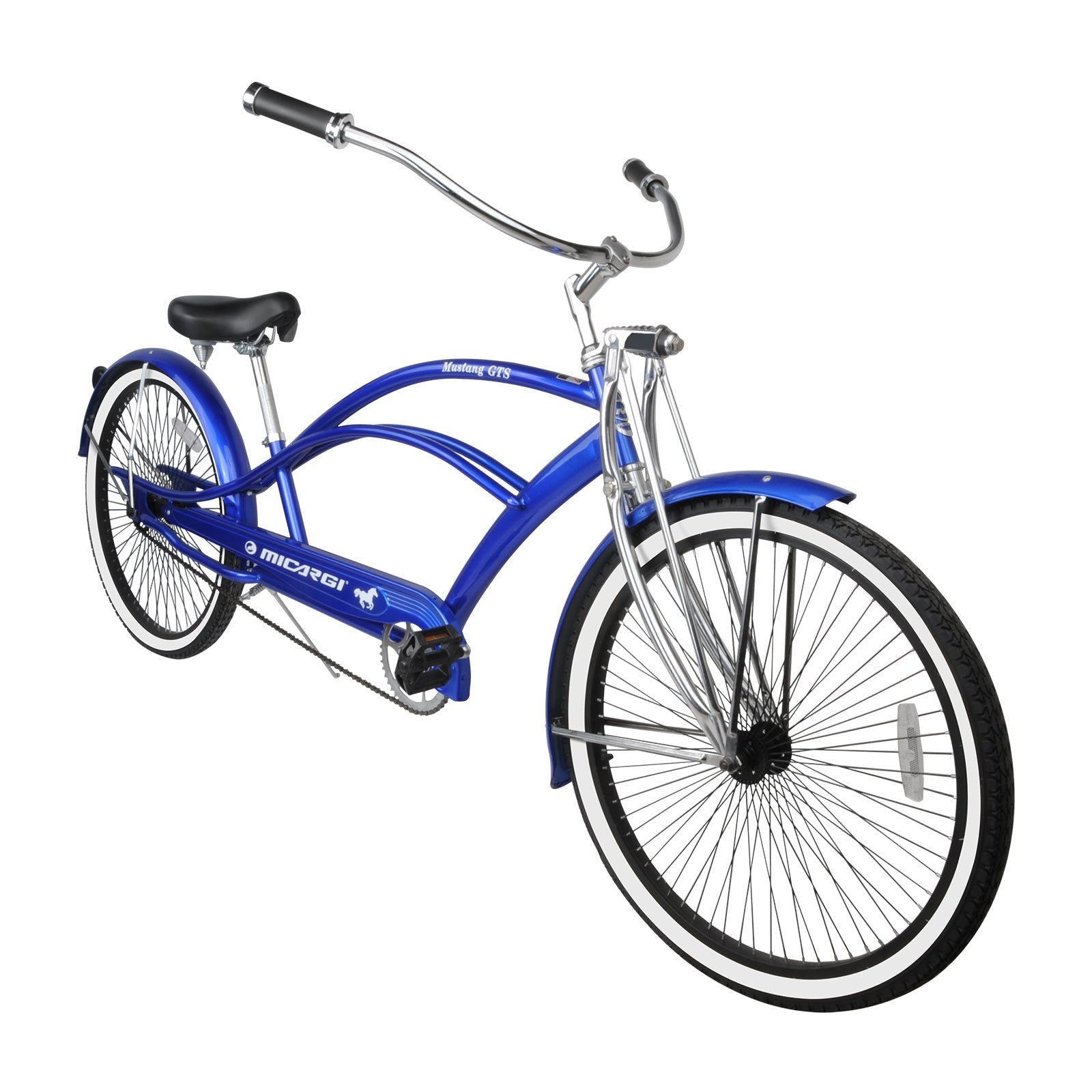 Tracer Bikes | Micargi Mustang GTS Cruiser Bike in Matte Black with Shimano Nexus 3-Speed | Chico USA, Inc.