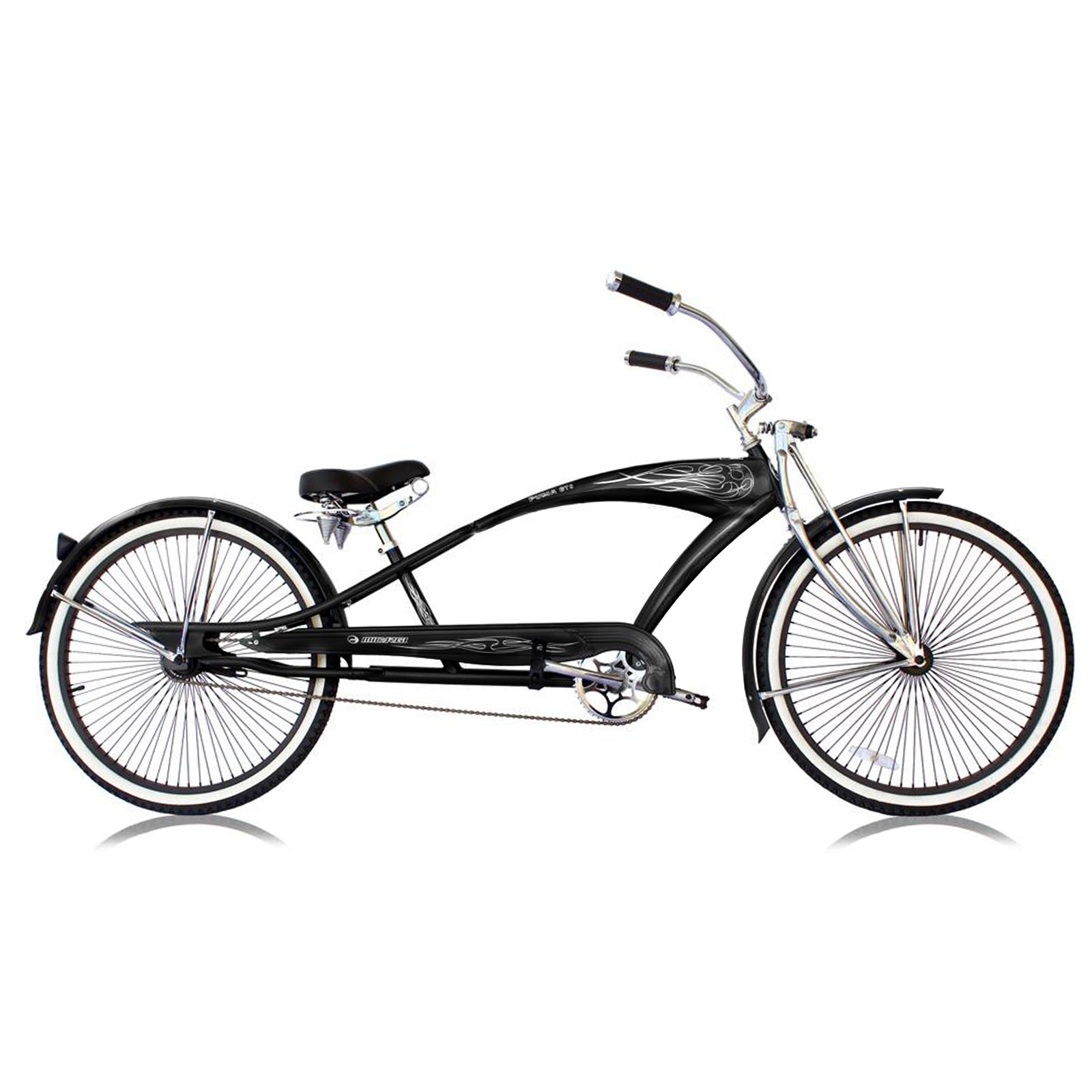 Tracer Bikes | Micargi Puma GTS 26" Stretch Cruiser Bicycle with Springer Fork and 68 Spoke Rims | Chico USA, Inc.