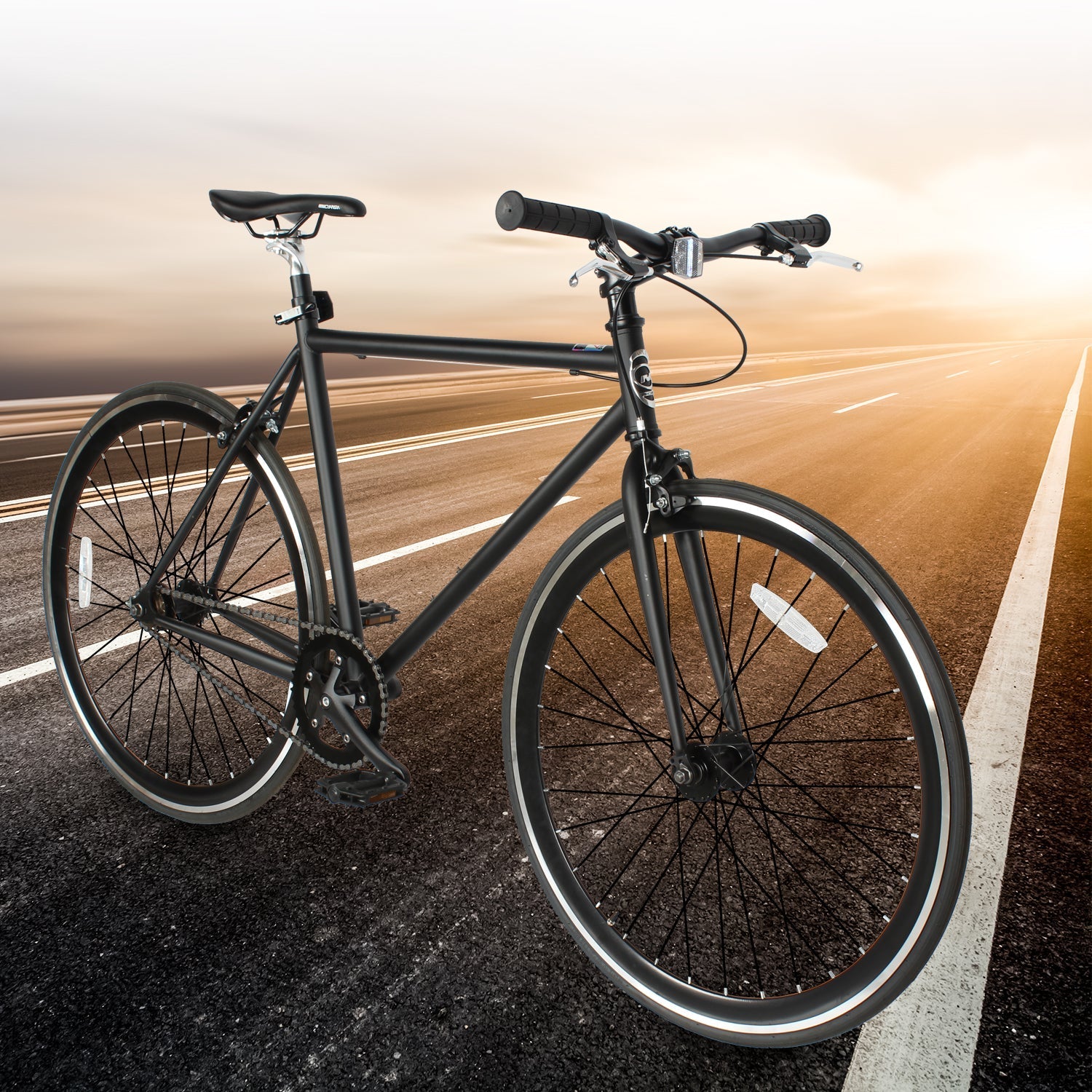 Tracer Bikes | Micargi RD-269 Fixed Gear Single-Speed Hi-Ten Steel Frame Road Bike | Chico USA, Inc.