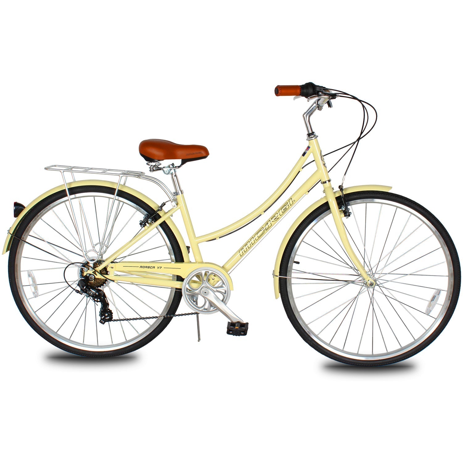 Tracer Bikes | Micargi Roasca Step Through 700C Hybrid City Bike 7-Speed | Chico USA, Inc.