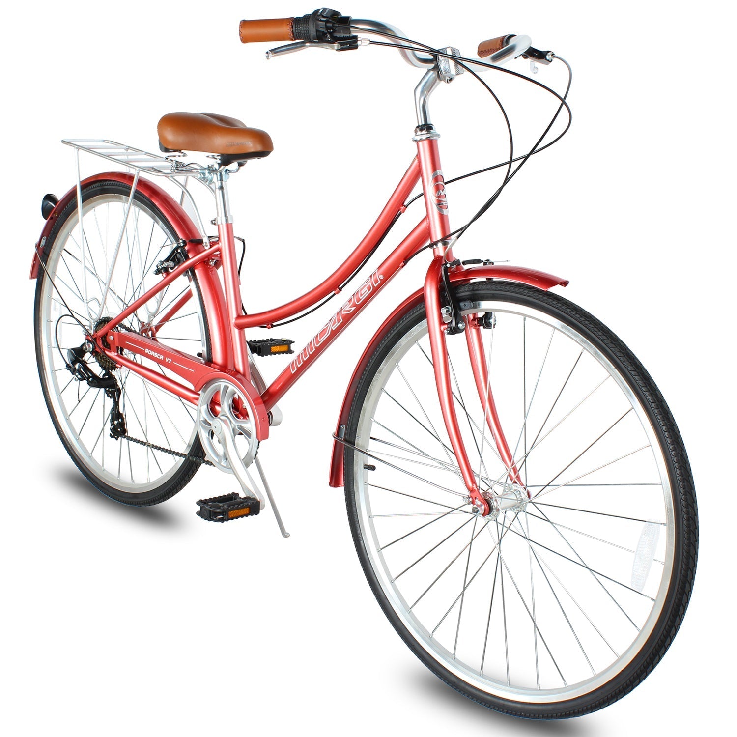 Tracer Bikes | Micargi Roasca Step Through 700C Hybrid City Bike 7-Speed | Chico USA, Inc.