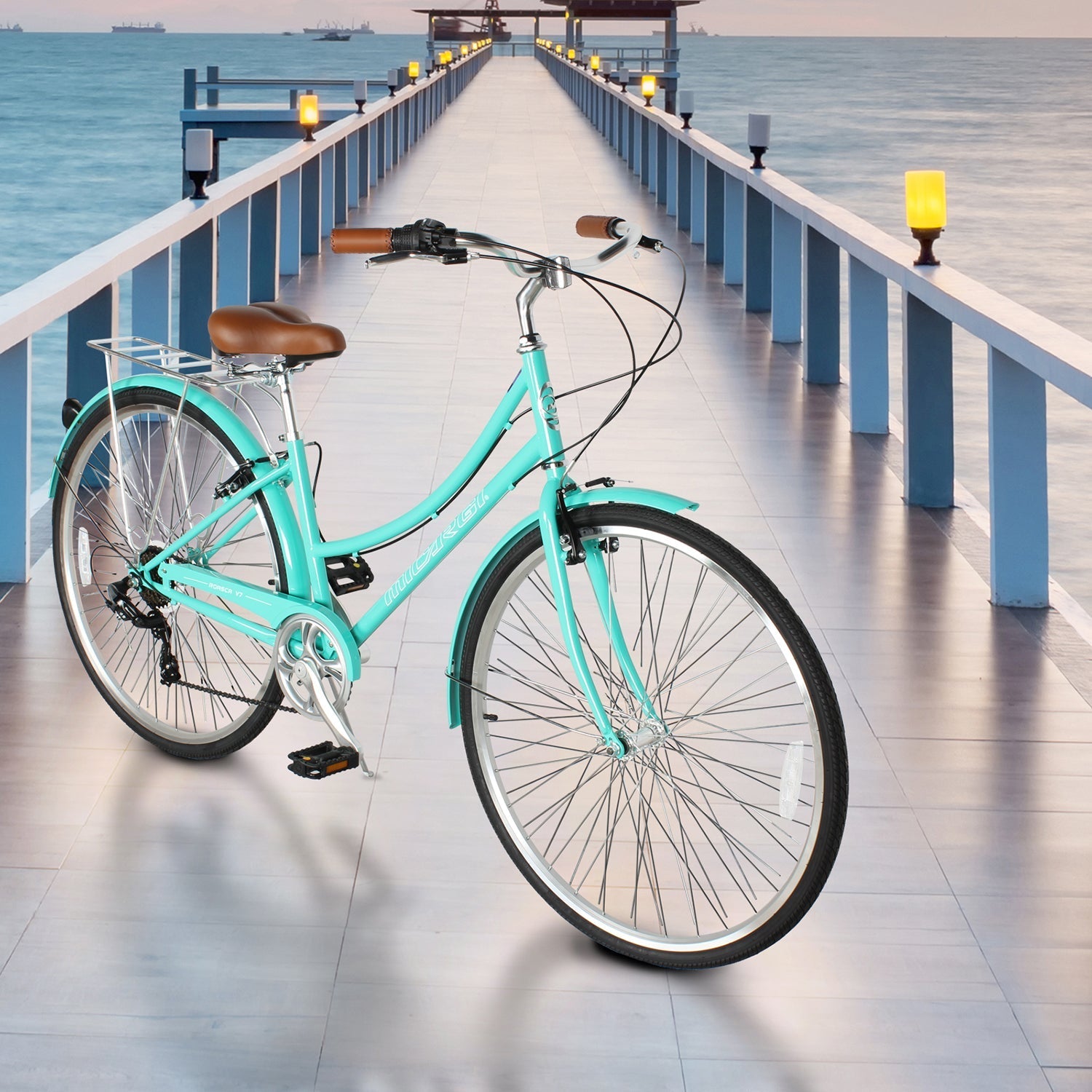 Tracer Bikes | Micargi Roasca Step Through 700C Hybrid City Bike 7-Speed | Chico USA, Inc.