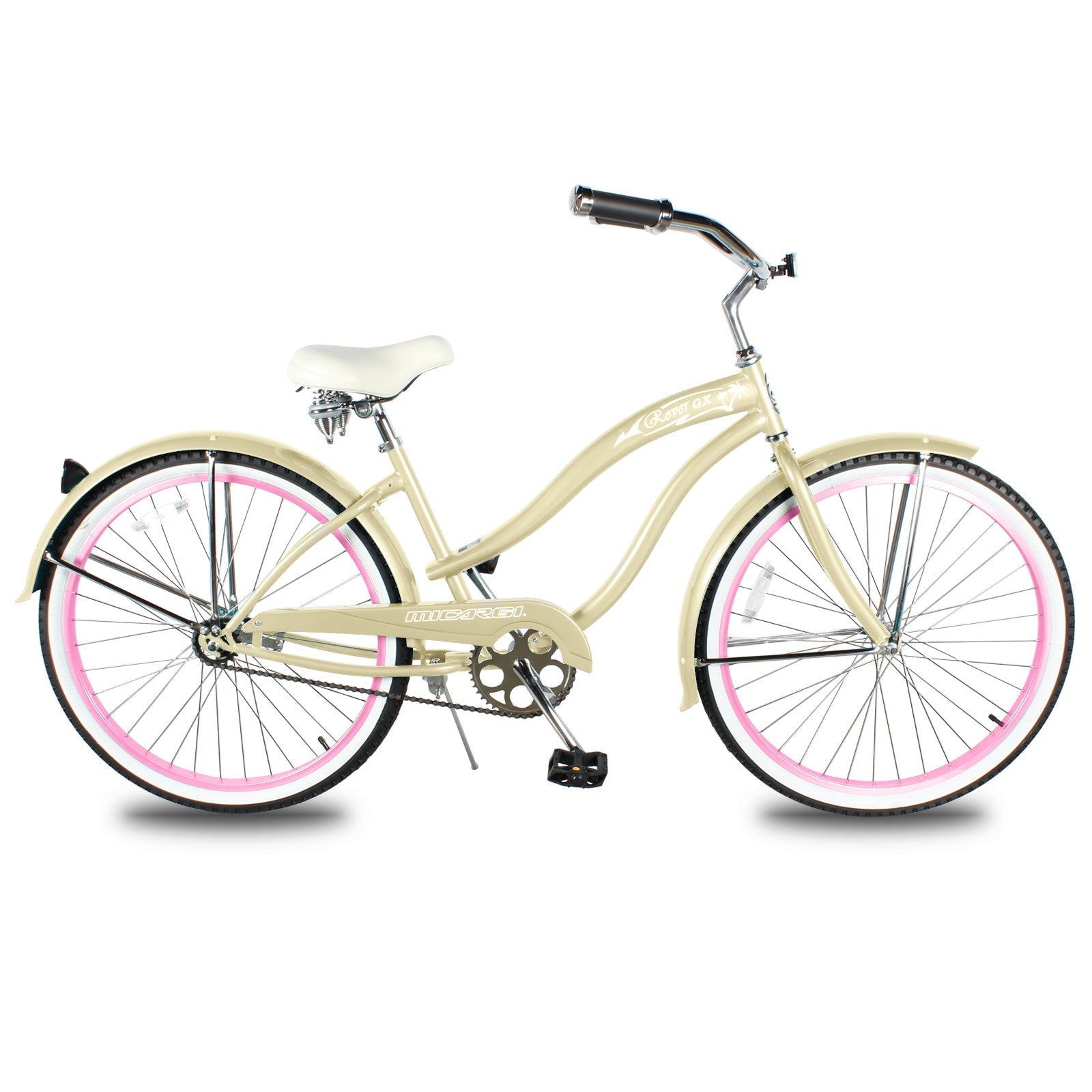 Tracer Bikes | Micargi Rover GX Women's Beach Cruiser Bike, Single-Speed Hybrid for Adults | Chico USA, Inc.