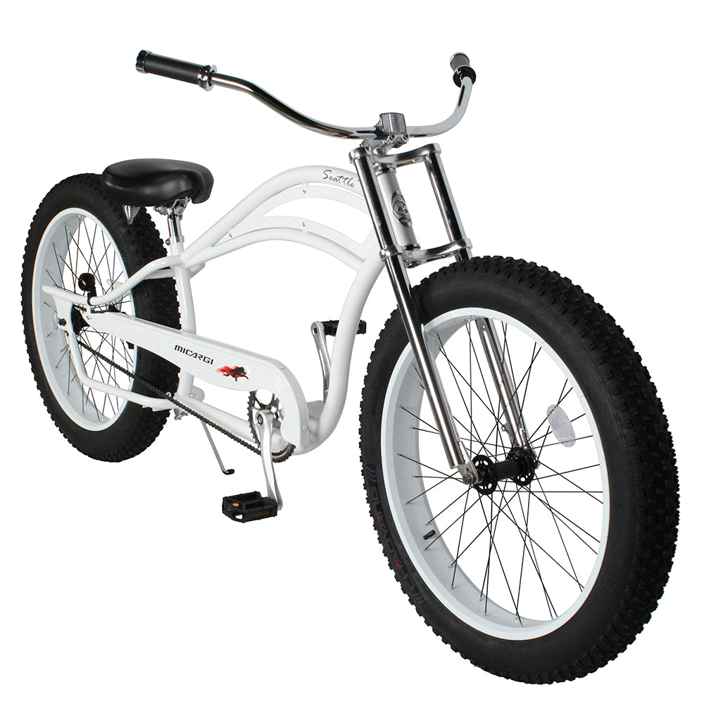 Tracer Bikes | Micargi Seattle 26" Beach Chopper Cruiser Bike with Shimano 7-Speed and Disc Brakes | Chico USA, Inc.