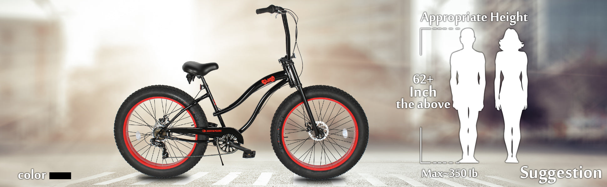Tracer Bikes | Micargi Slugo Female Beach Cruiser Bike with Shimano 7-Speed Disc Brake |  Chico USA, Inc.