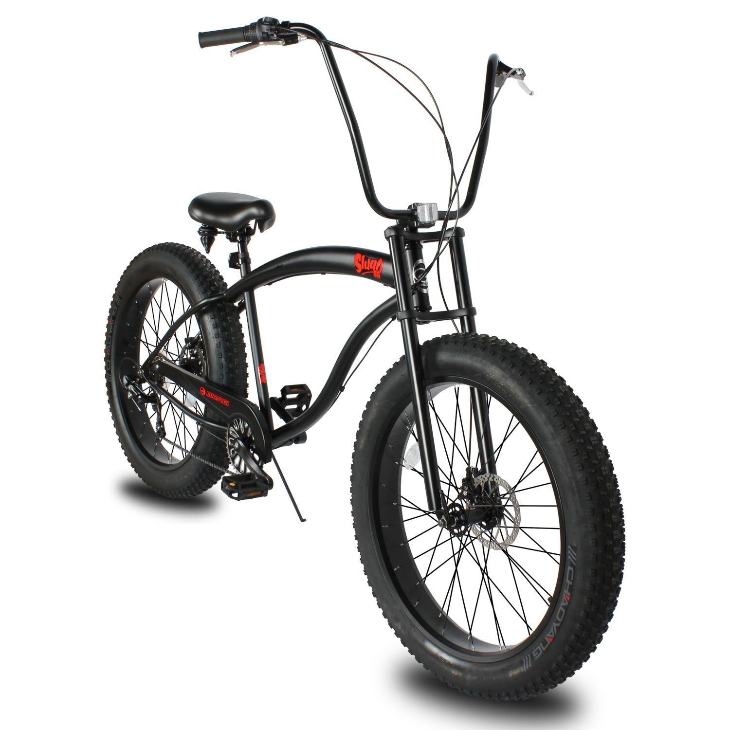 Tracer Bikes | Micargi Slugo SS 26" Beach Cruiser Bike with Shimano 7-Speed Disc Brakes and FAT Tires |  Chico USA, Inc.