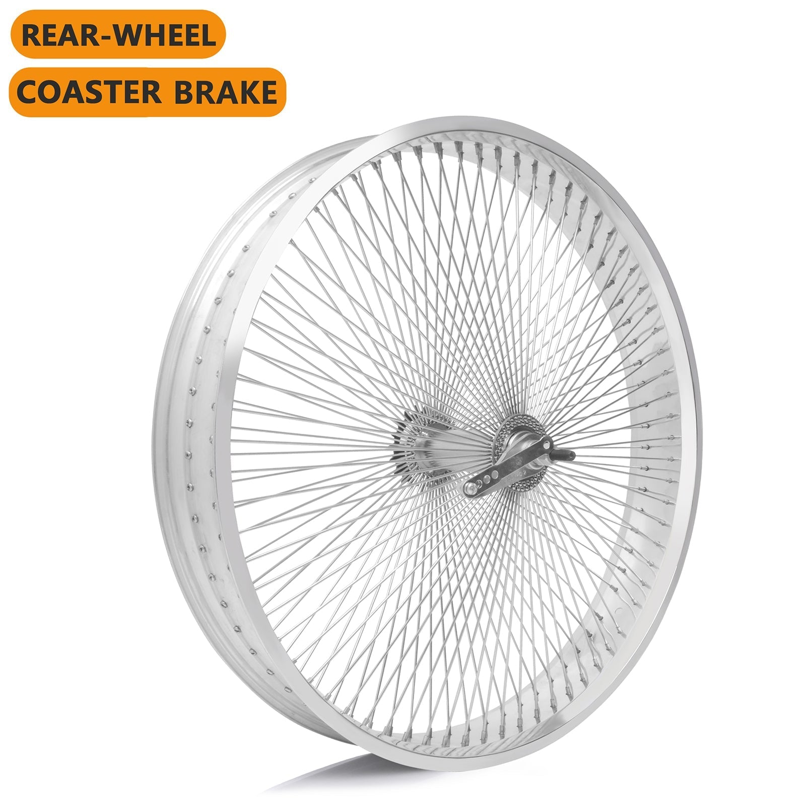 Tracer Bikes | Micargi WH-TR7526140 26"x3" Aluminum Polish Fat Rims Wheel Set with KT Coaster Brake or Disc Brake |  Chico USA, Inc.