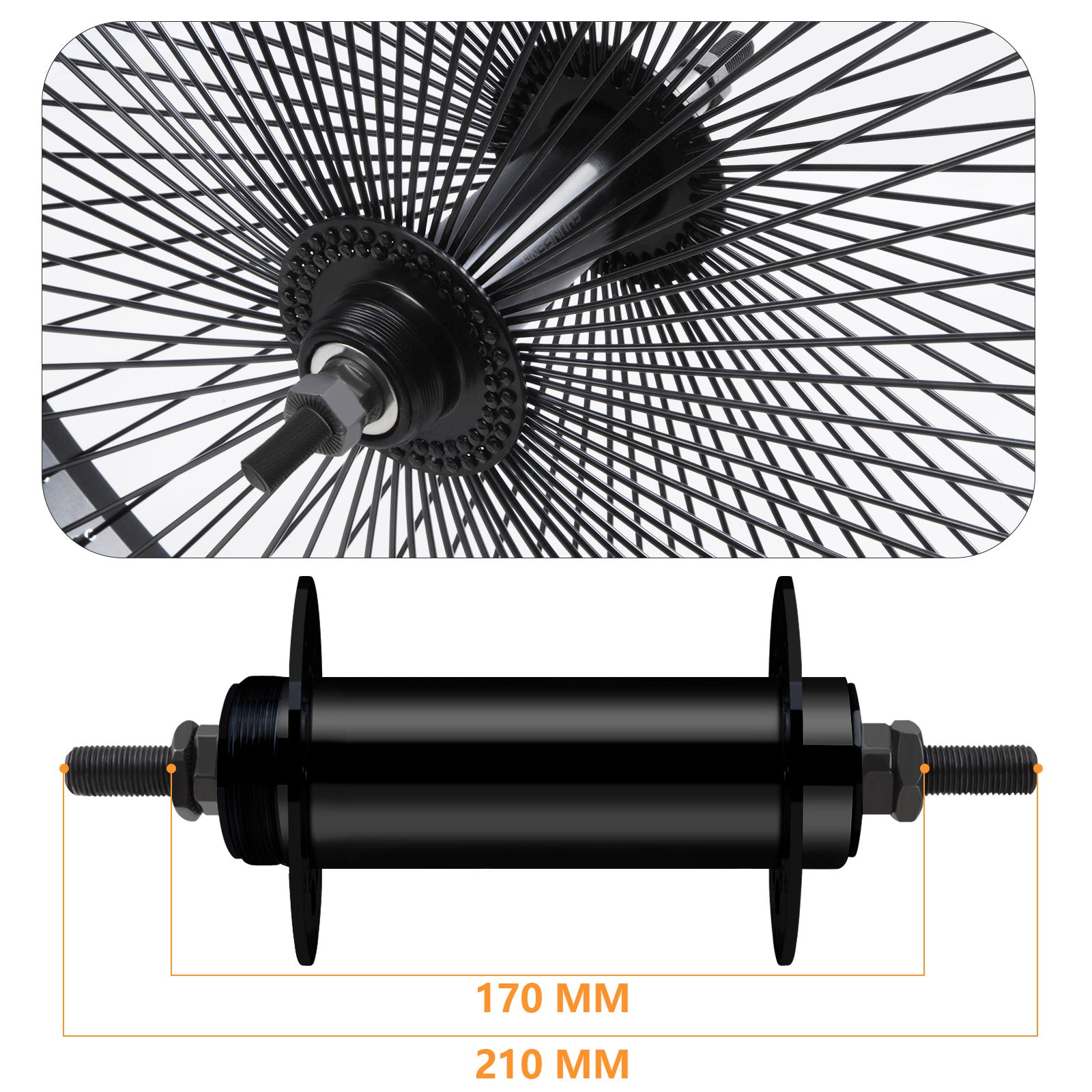 Tracer Bikes | Micargi WH-TR7526140D7 26"x3", 4" Fat Rims Wheel Set for 7-Speed with Disc Brakes |  Chico USA, Inc.