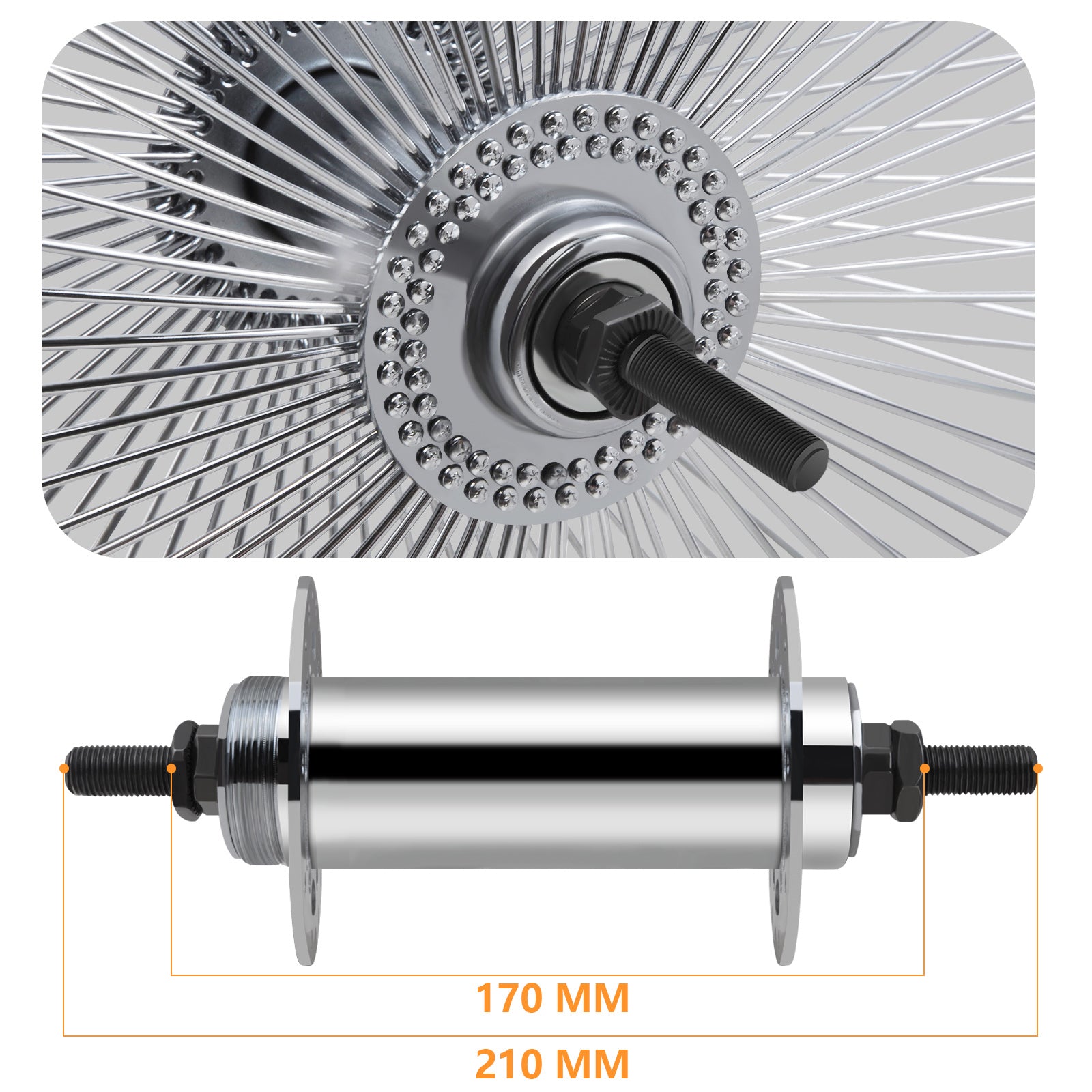 Tracer Bikes | Micargi WH-TR7526140D7 26"x3", 4" Fat Rims Wheel Set for 7-Speed with Disc Brakes |  Chico USA, Inc.