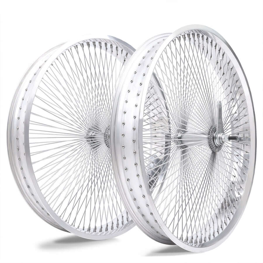 Tracer Bikes | Micargi WH-TR9529140 29"x4" Aluminum Polish Fat Rims Wheel Set with Coaster Brake/Disc Brake | Chico USA, Inc.