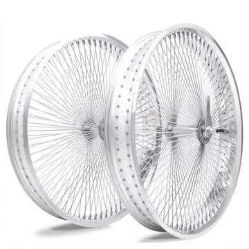 Tracer Bikes | Micargi WH-TR9529140 29"x4" Aluminum Polish Fat Rims Wheel Set with Coaster Brake/Disc Brake | Chico USA, Inc.