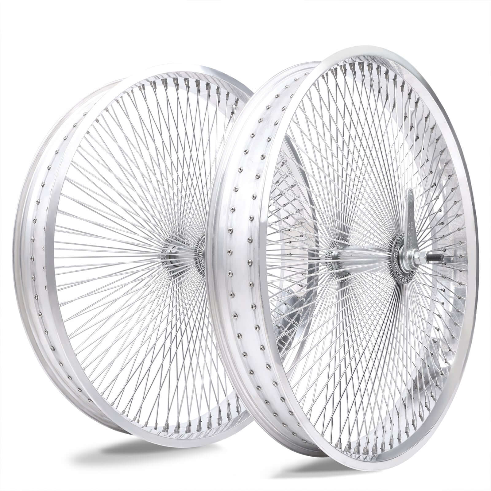 Tracer Bikes | Micargi WH-TR9529140 29"x4" Aluminum Polish Fat Rims Wheel Set with Coaster Brake/Disc Brake | Chico USA, Inc.