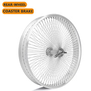 Tracer Bikes | Micargi WH-TR9529140 29"x4" Aluminum Polish Fat Rims Wheel Set with Coaster Brake/Disc Brake | Chico USA, Inc.