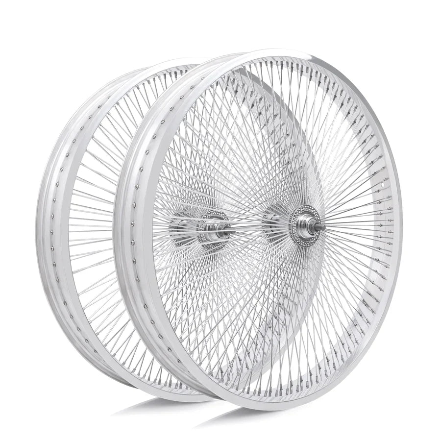 Tracer Bikes | Micargi WH-TR9529140 29"x4" Aluminum Polish Fat Rims Wheel Set with Coaster Brake/Disc Brake | Chico USA, Inc.