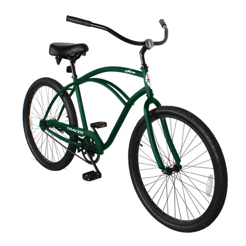 Tracer Bikes | Tracer ACE 26" Beach Cruiser Bike for Men, Single Speed, Hi-ten Steel Frame, Black, 26" Tires | Chico USA, Inc.