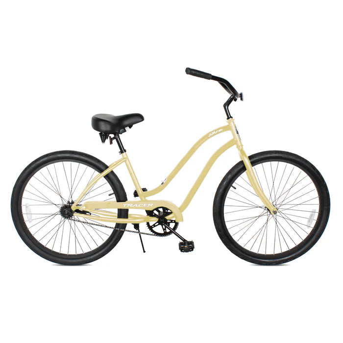 Tracer Bikes | Tracer ACE 26" Female Beach Cruiser with Coaster Brake and Black Spokes in Various Colors | Chico USA, Inc.