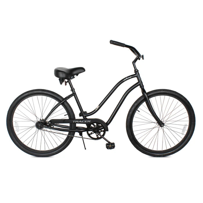 Tracer Bikes | Tracer ACE 26" Female Beach Cruiser with Coaster Brake and Black Spokes in Various Colors | Chico USA, Inc.