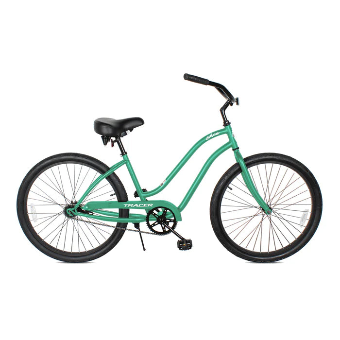 Tracer Bikes | Tracer ACE 26" Female Beach Cruiser with Coaster Brake and Black Spokes in Various Colors | Chico USA, Inc.