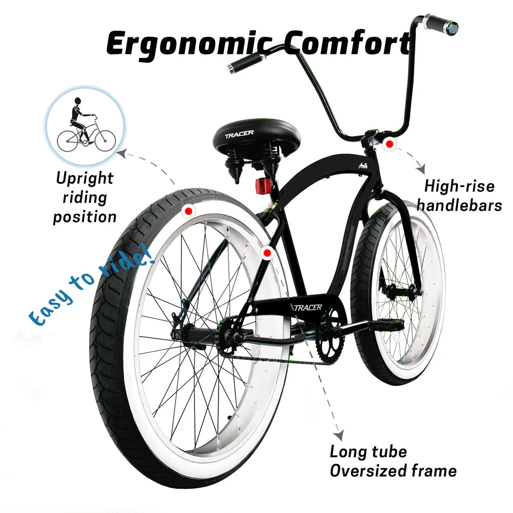 Tracer Bikes | Tracer AVALON 26" Beach Cruiser Bike, Hi-ten Steel Frame, Single Speed | Chico USA, Inc.