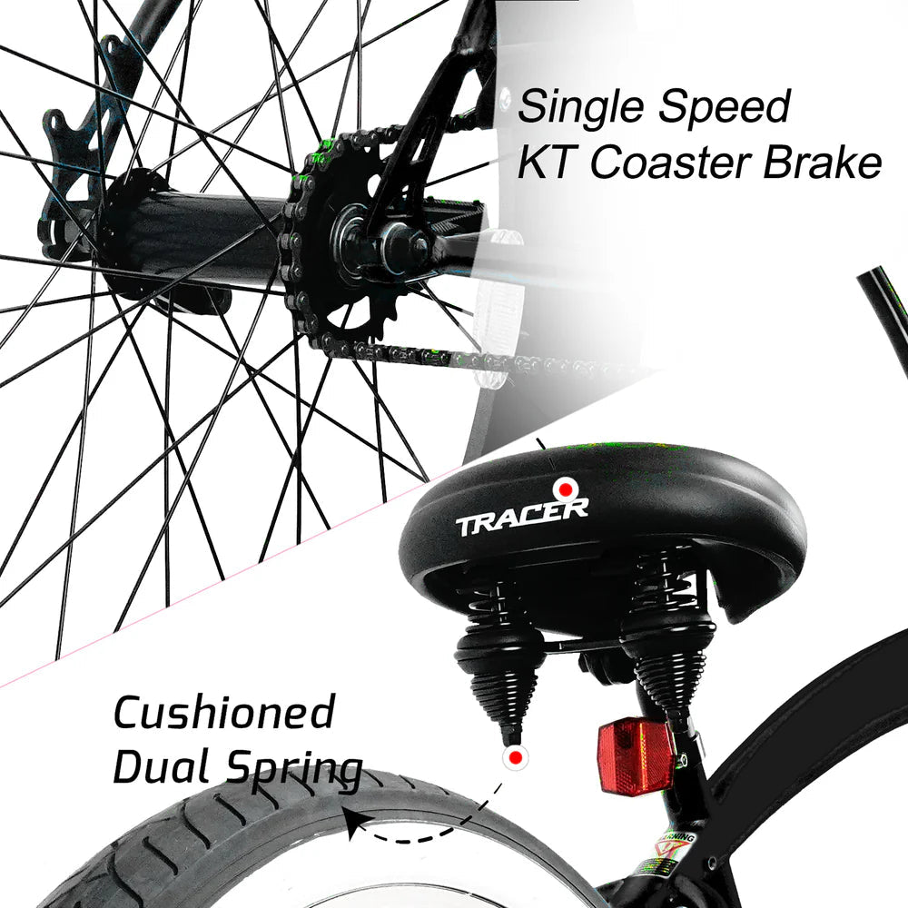 Tracer Bikes | Tracer AVALON 26" Beach Cruiser Bike, Hi-ten Steel Frame, Single Speed | Chico USA, Inc.