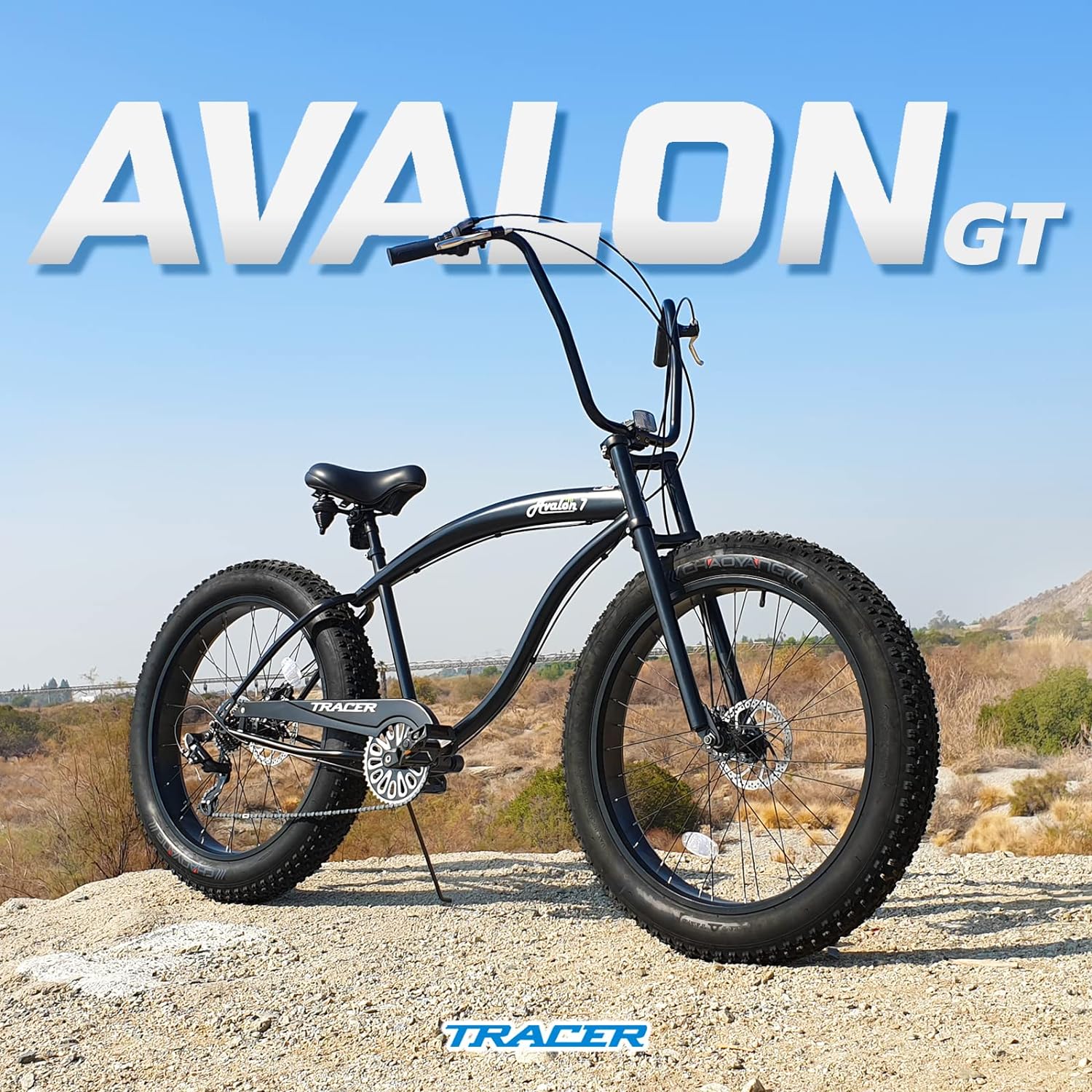 Tracer Bikes | Tracer Avalon GT-7 Beach Cruiser Bike, 26" Wheels, 4.0 Fat Tire, 7-Speed | Chico USA, Inc.