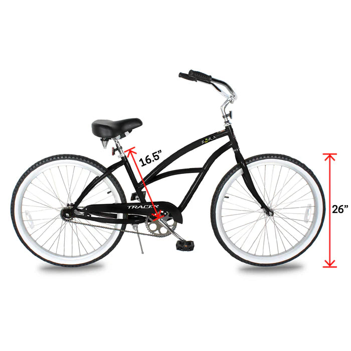 Tracer Bikes | Tracer Bora 26" Female Beach Cruiser Bike, Coaster Brake, Single Speed, Multiple Colors | Chico USA, Inc.