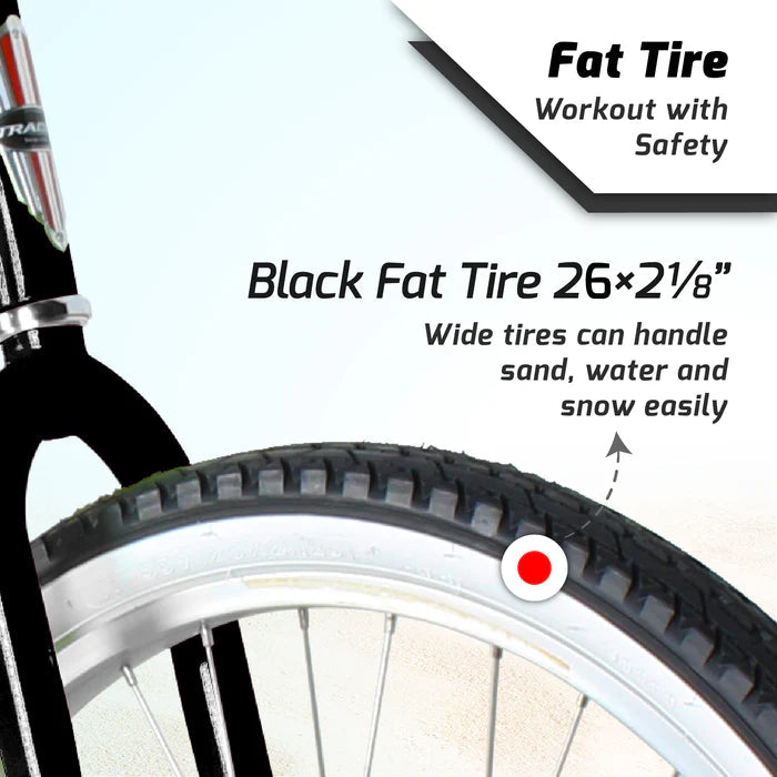 Tracer Bikes | Tracer Bora 26" Male Beach Cruiser Bike, Coaster Brake, Single Speed, Multiple Colors | Chico USA, Inc.