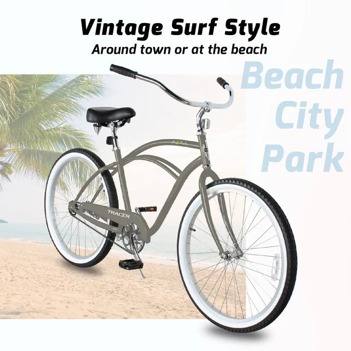 Tracer Bikes | Tracer Bora 26" Male Beach Cruiser Bike, Shimano 7-Speed, Multiple Colors | Chico USA, Inc.