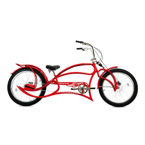 Tracer Bikes | Tracer Leopard 3i Pro Vintage Stretch Beach Cruiser Bike, Internal 3-Speed | Chico USA, Inc.