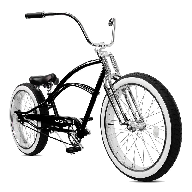 Tracer Bikes | Tracer Master DS 26" Dual Springer Chopper Stretch Beach Cruiser Bike with Fat Tires | Chico USA, Inc.