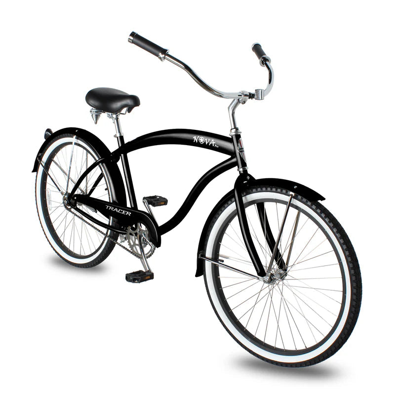 Tracer Bikes | Tracer NOVA 26" Beach Cruiser Bike Single Speed with Moon-Type Handlebar and KT Coaster Brake for Men | Chico USA, Inc.