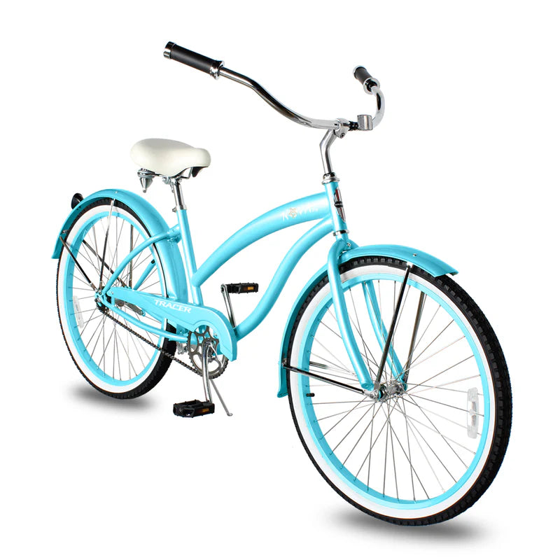 Tracer Bikes | Tracer NOVA 26" Beach Cruiser Bike Single Speed with Moon-Type Handlebar and KT Coaster Brake for Women | Chico USA, Inc.