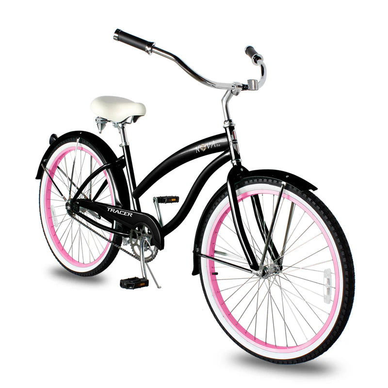 Tracer Bikes | Tracer NOVA 26" Beach Cruiser Bike Single Speed with Moon-Type Handlebar and KT Coaster Brake for Women | Chico USA, Inc.