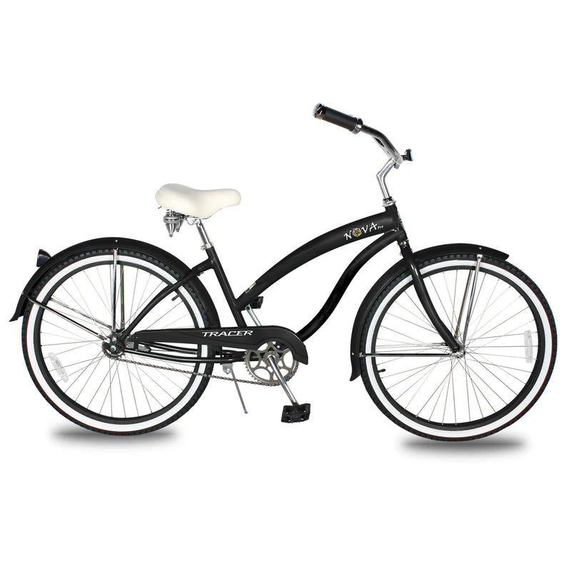 Tracer Bikes | Tracer NOVA 26" Beach Cruiser Bike Single Speed with Moon-Type Handlebar and KT Coaster Brake for Women | Chico USA, Inc.