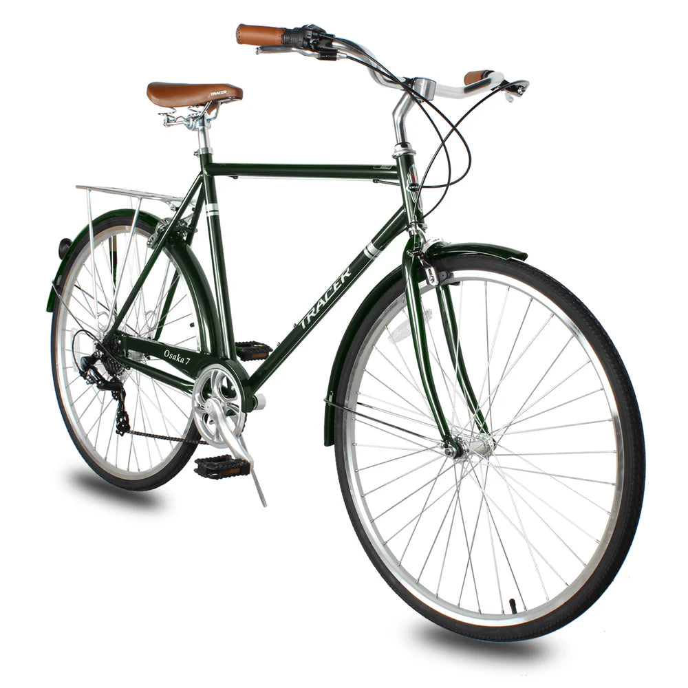 Tracer Bikes | Tracer Osaka 700C 7 Speed Hybrid City Bike with Moon-Type Handlebar for Men | Chico USA, Inc.