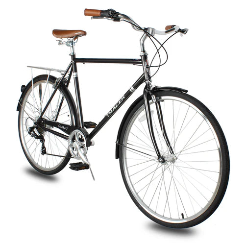 Tracer Bikes | Tracer Osaka 700C 7 Speed Hybrid City Bike with Moon-Type Handlebar for Men | Chico USA, Inc.