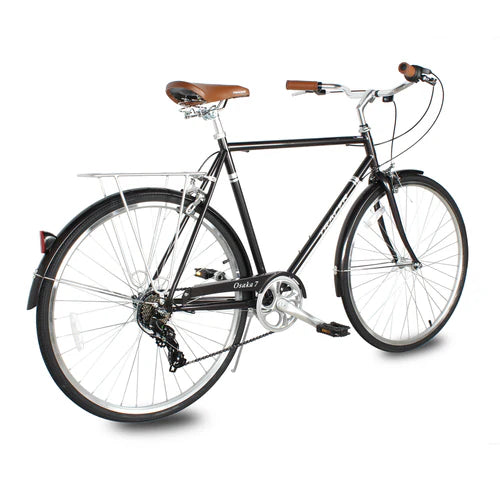 Tracer Bikes | Tracer Osaka 700C 7 Speed Hybrid City Bike with Moon-Type Handlebar for Men | Chico USA, Inc.