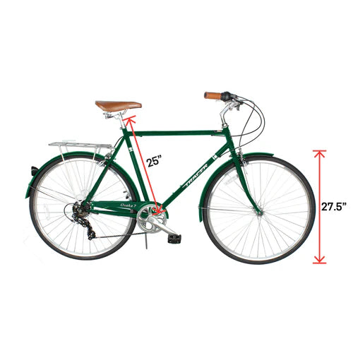 Tracer Bikes Osaka 700C 7 Speed Hybrid City Bike with Moon-Type Handlebar for Men - Chico USA, Inc.