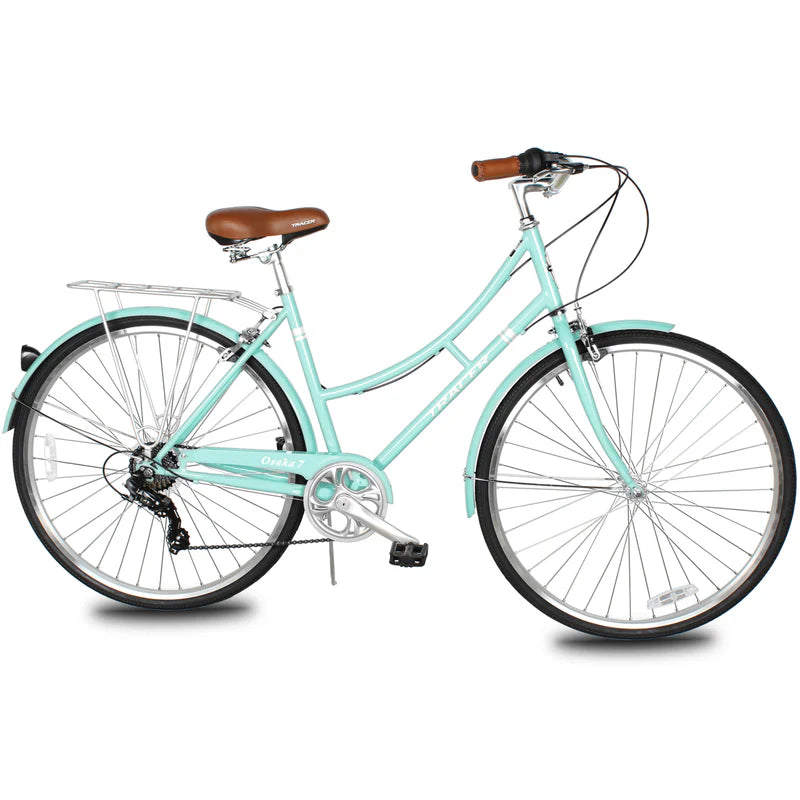 Tracer Bikes | Tracer Osaka 700C 7 Speed Hybrid City Bike with Moon-Type Handlebar for Women | Chico USA, Inc.