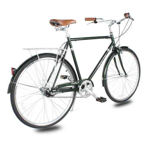Tracer Bikes | Tracer Osaka 700C Internal 3-Speed Hybrid City Bike for Men with Back Rack | Chico USA, Inc.