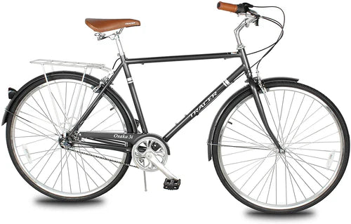 Tracer Bikes | Tracer Osaka 700C Internal 3-Speed Hybrid City Bike for Men with Back Rack | Chico USA, Inc.