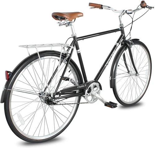 Tracer Bikes | Tracer Osaka 700C Internal 3-Speed Hybrid City Bike for Men with Back Rack | Chico USA, Inc.