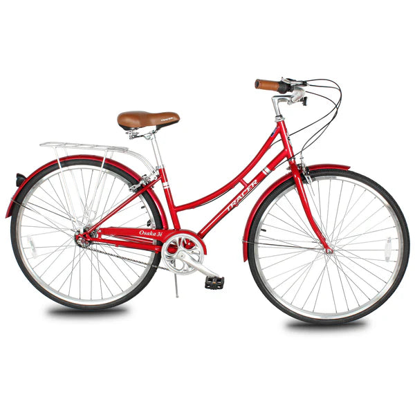 Tracer Bikes | Tracer Osaka 700C Internal 3-Speed Hybrid City Bike for Women with Back Rack | Chico USA, Inc.