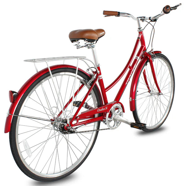 Tracer Bikes | Tracer Osaka 700C Internal 3-Speed Hybrid City Bike for Women with Back Rack | Chico USA, Inc.